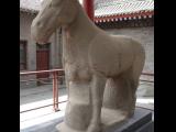[Cliquez pour agrandir : 95 Kio] Xi'an - La forêt de stèles : statue de cheval de la dynastie Da Xia.